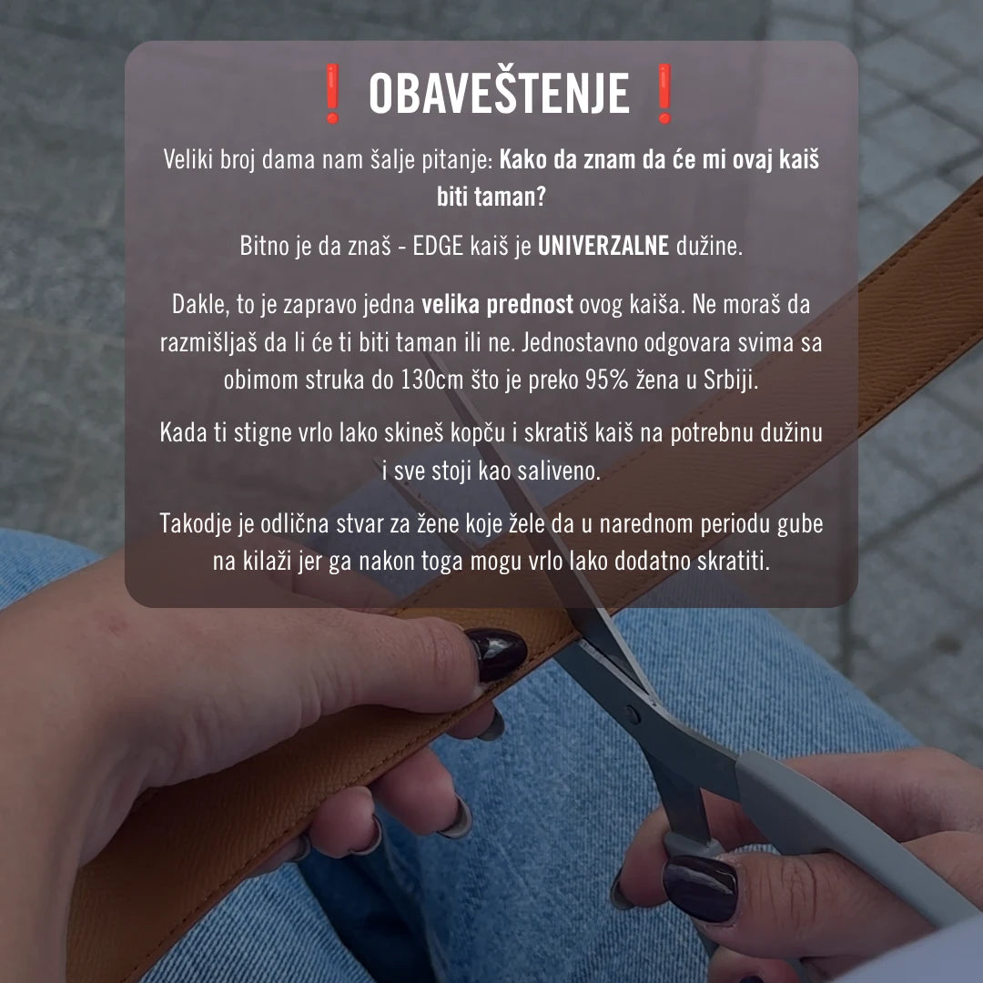 ŽENSKI KOŽNI KAIŠ BEZ RUPA BELI