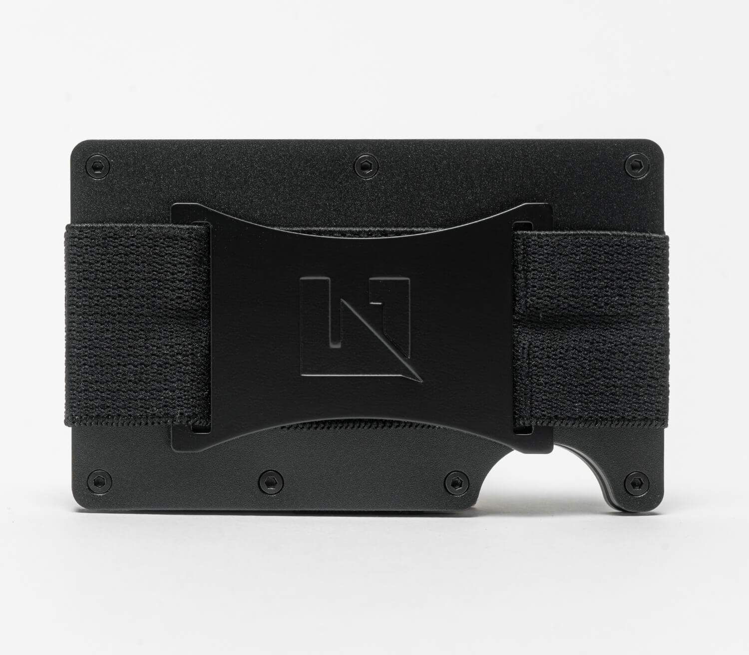Edge royal crna minimalistički novčanik – pogled spreda