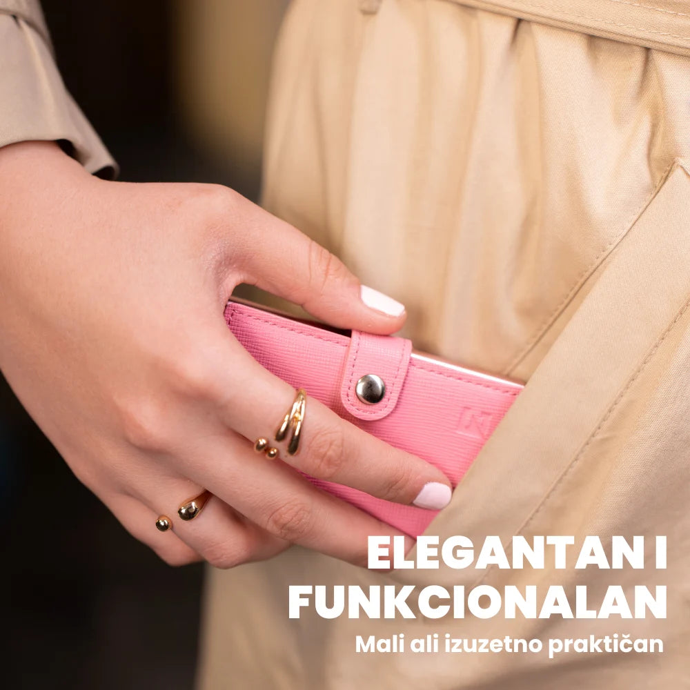 EDGE CLICK LADY SAFFIANO PINK