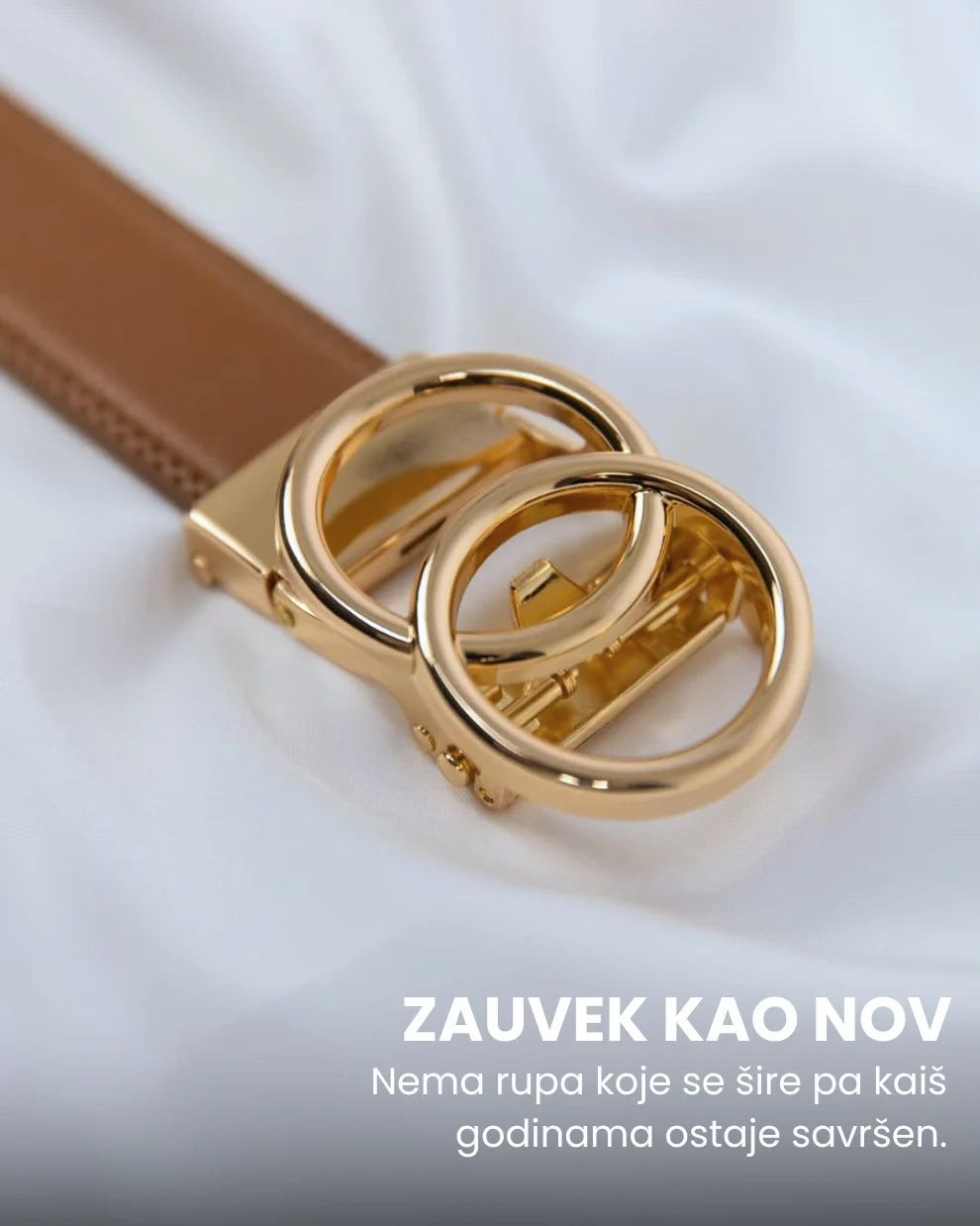ŽENSKI KOŽNI KAIŠ BEZ RUPA