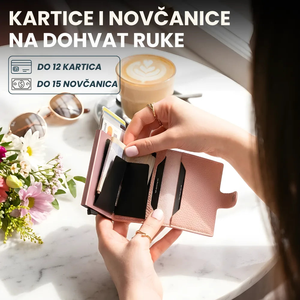 EDGE CLICK LADY SAFFIANO PINK